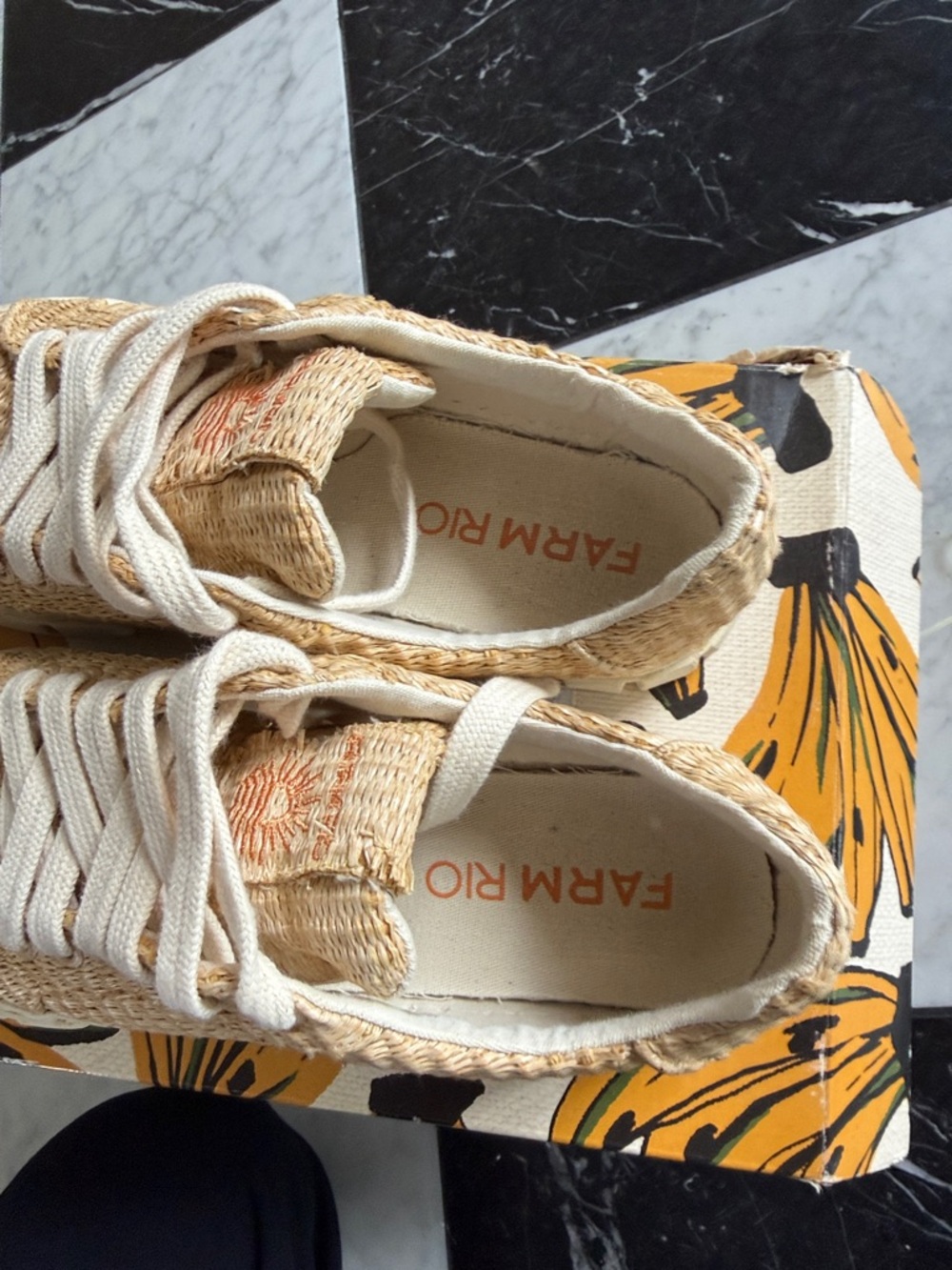 FARM Rio Straw Platform Sneakers - Picture 8 of 9